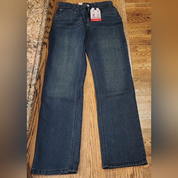 Levi's 514 Straight Performance Boys Jeans | Dark Wash Size 16 Regular 28x30 NWT - Picture 2 of 9